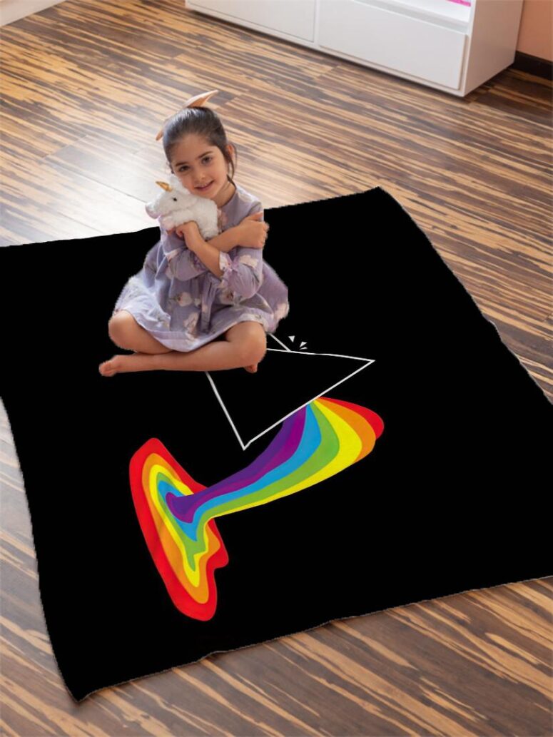 Dark Side The Moon Shot Pink Floyd Velveteen Plush Blanket Dark Side The Moon Shot Pink Floyd Velveteen Plush Blanket