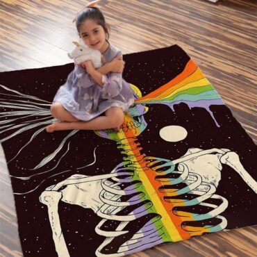 Dark Side of Existence Pink Floyd Velveteen Plush Blanket