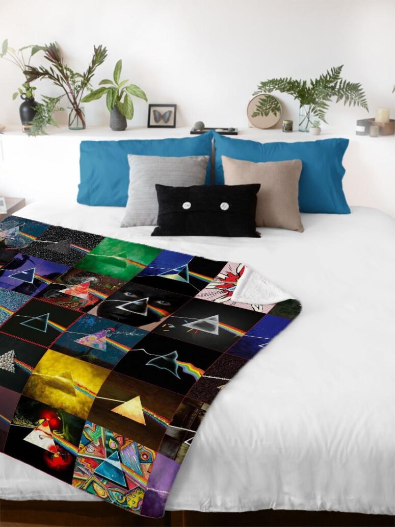 Dark Side of the Moon 40th Anniversary Pink floyd dark side Velveteen Plush Blanket Dark Side of the Moon 40th Anniversary Pink floyd dark side Velveteen Plush Blanket