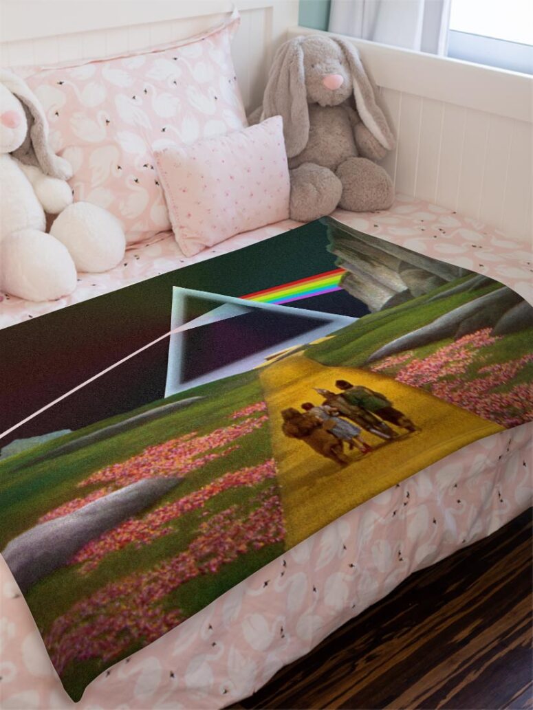 Dark Side of the Rainbow x Wizard of Oz at The Logan Theatre Pink Floyd Velveteen Plush Blanket Dark Side of the Rainbow x Wizard of Oz at The Logan Theatre Pink Floyd Velveteen Plush Blanket