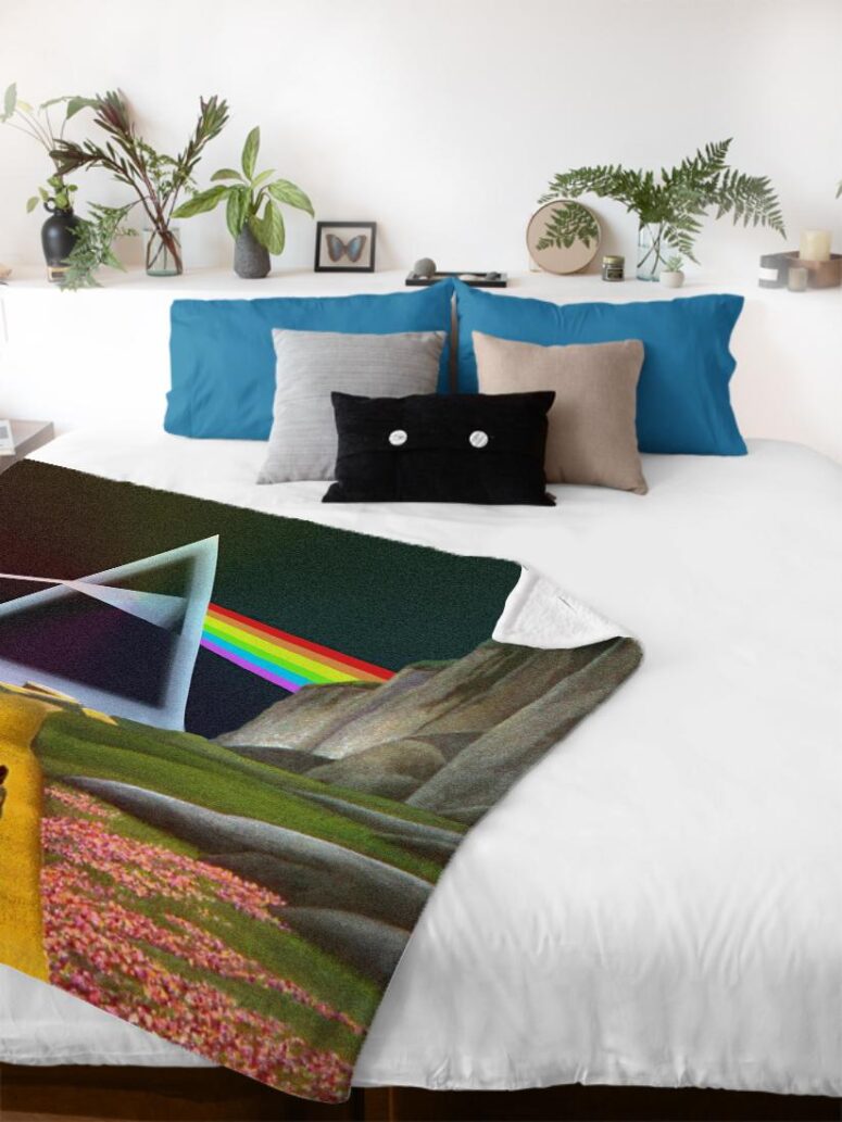 Dark Side of the Rainbow x Wizard of Oz at The Logan Theatre Pink Floyd Velveteen Plush Blanket Dark Side of the Rainbow x Wizard of Oz at The Logan Theatre Pink Floyd Velveteen Plush Blanket