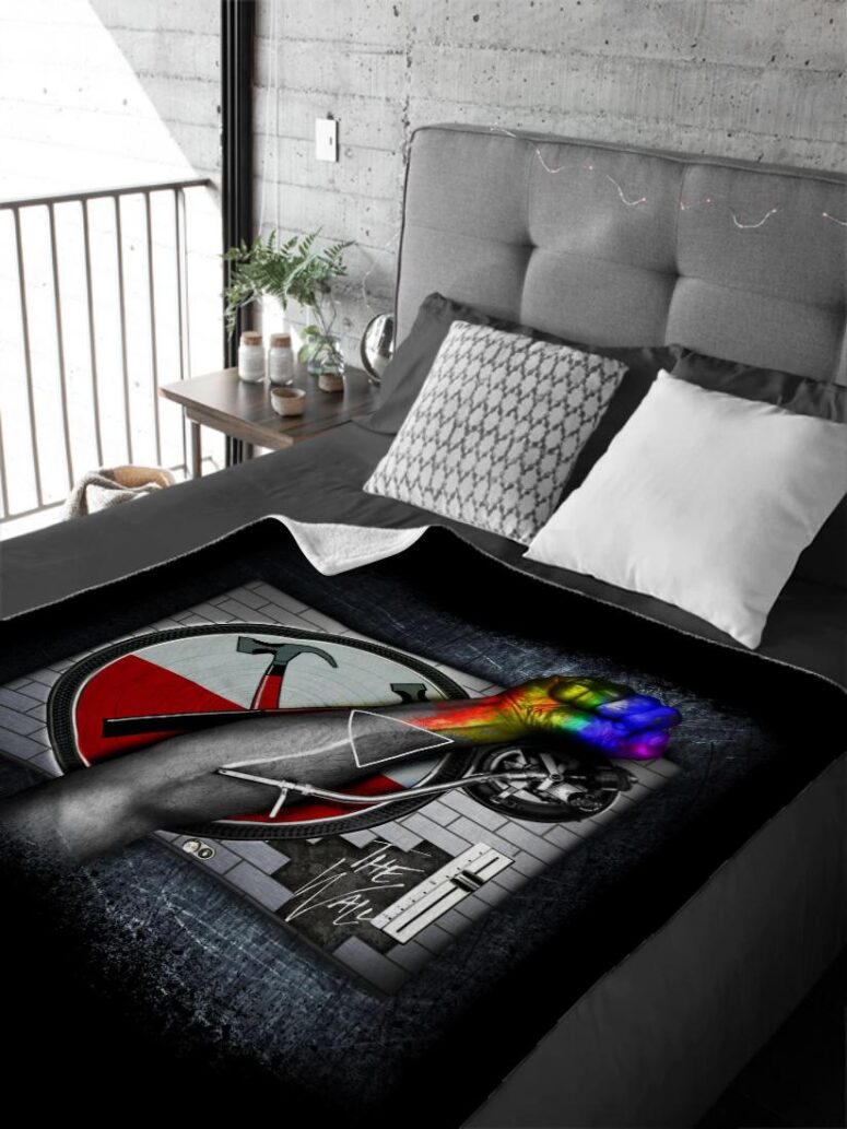 Deejay The Wall Pink Floyd Shirt Pink Floyd Velveteen Plush Blanket