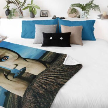 Division Bell Stone Headsz Pink Floyd Velveteen Plush Blanket