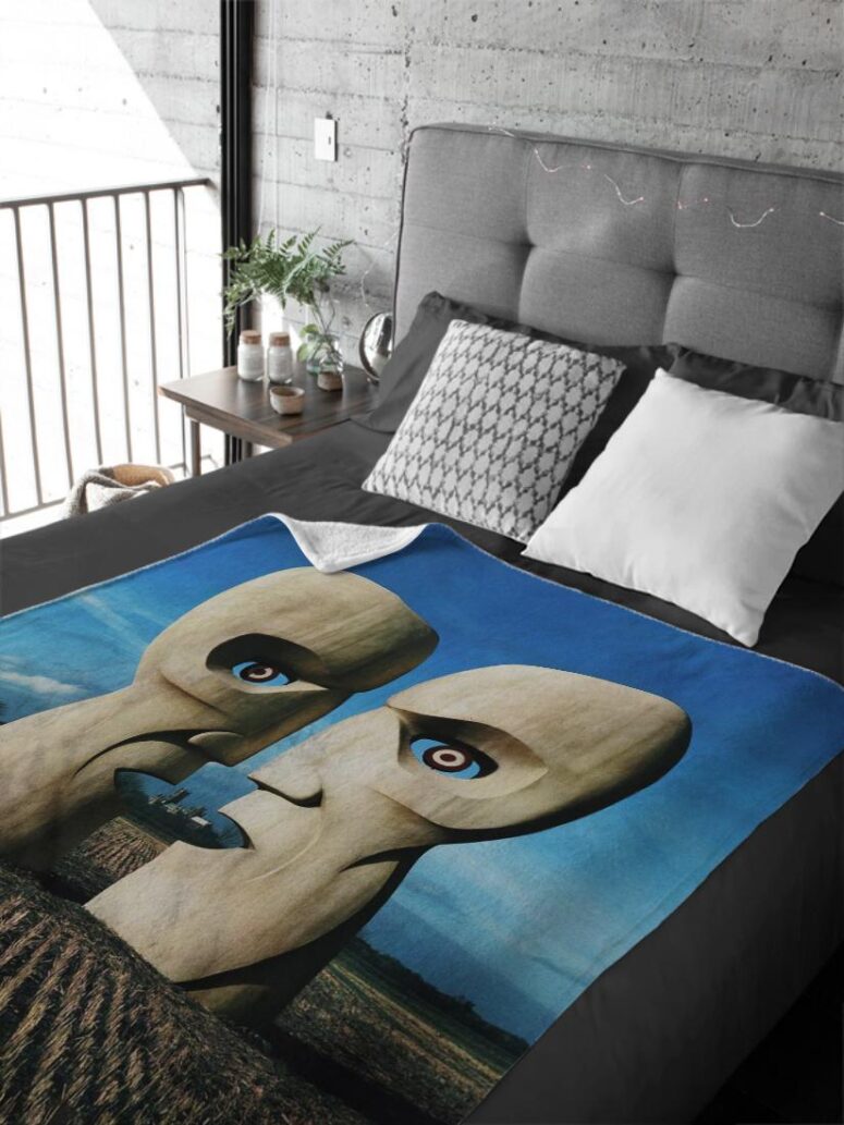 Division Bell Stone Headsz Pink Floyd Velveteen Plush Blanket