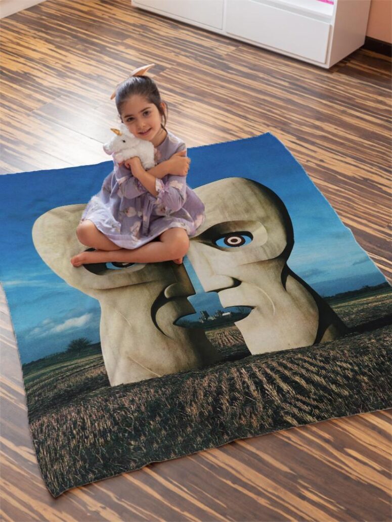 Division Bell Stone Headsz Pink Floyd Velveteen Plush Blanket
