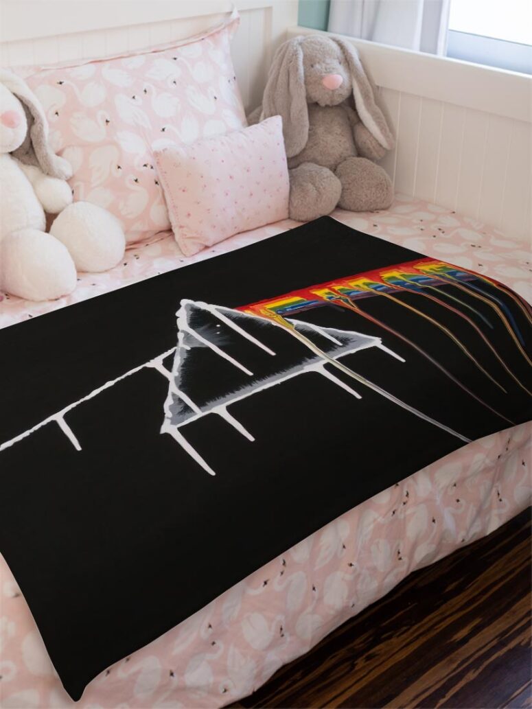 Drip Side Of The Moon Pink Floyd Velveteen Plush Blanket