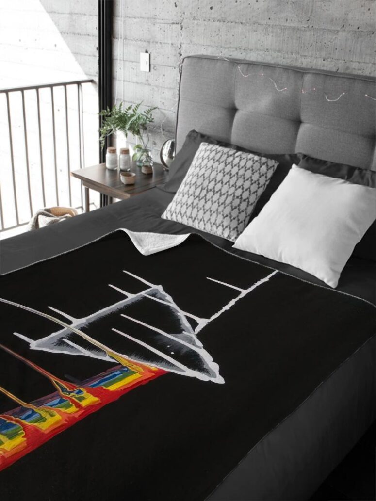 Drip Side Of The Moon Pink Floyd Velveteen Plush Blanket