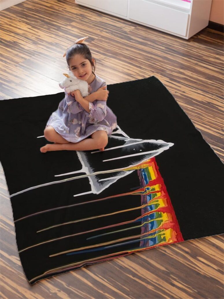 Drip Side Of The Moon Pink Floyd Velveteen Plush Blanket