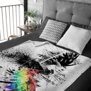 Eagle Dark Side Of The Moon Wall Art Pink Floyd Velveteen Plush Blanket
