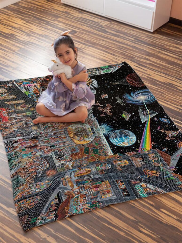 Echoes From The Darkside Of The Moon Pink Floyd Velveteen Plush Blanket