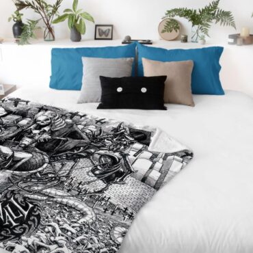 Essence of the Wall Pink Floyd Velveteen Plush Blanket