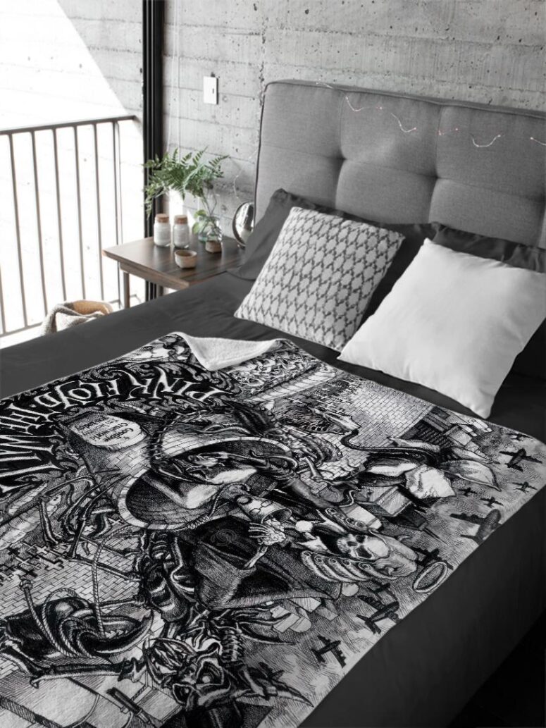 Essence of the Wall Pink Floyd Velveteen Plush Blanket