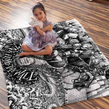 Essence of the Wall Pink Floyd Velveteen Plush Blanket