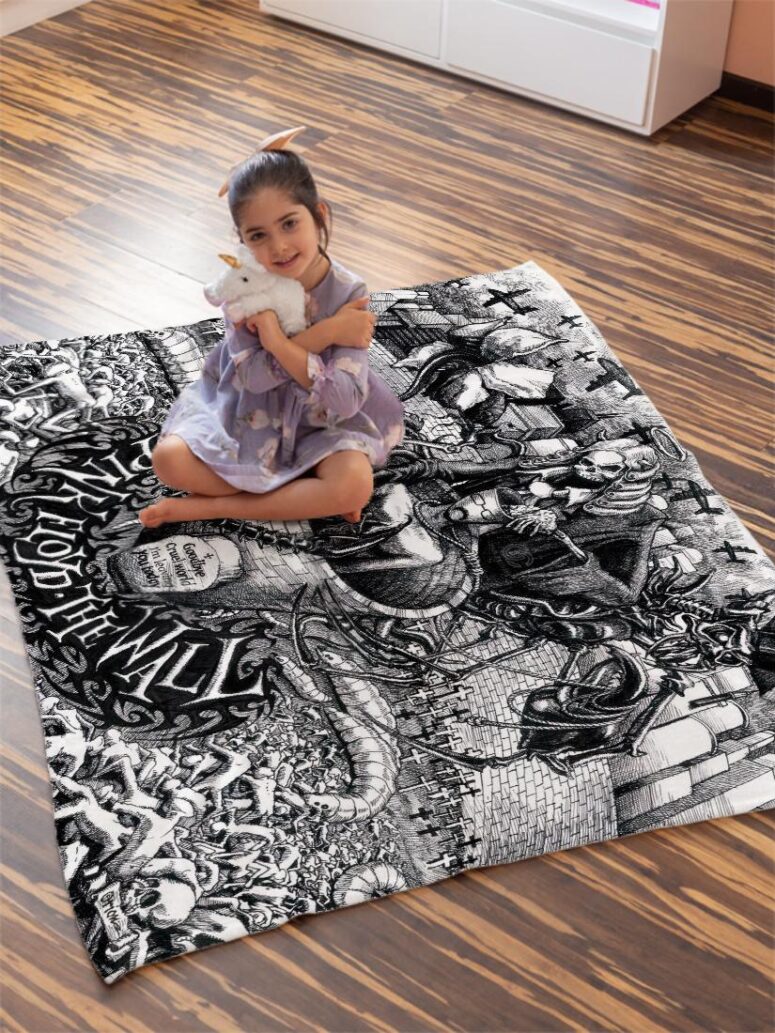 Essence of the Wall Pink Floyd Velveteen Plush Blanket
