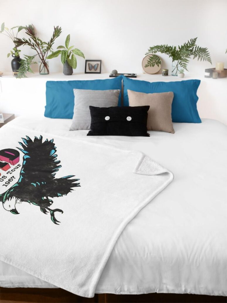 First US Tour 1967 Pink Floyd Velveteen Plush Blanket First US Tour 1967 Pink Floyd Velveteen Plush Blanket