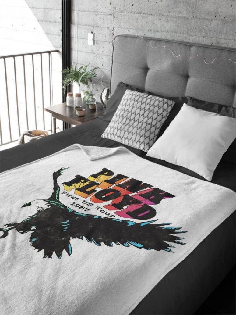 First US Tour 1967 Pink Floyd Velveteen Plush Blanket First US Tour 1967 Pink Floyd Velveteen Plush Blanket