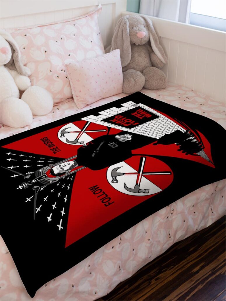 Follow The Worms The Wall Pink Floyd Velveteen Plush Blanket