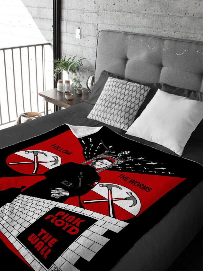Follow The Worms The Wall Pink Floyd Velveteen Plush Blanket