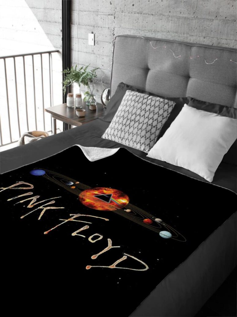 GALAXY Dark Side Of The Moon Pink Floyd Velveteen Plush Blanket