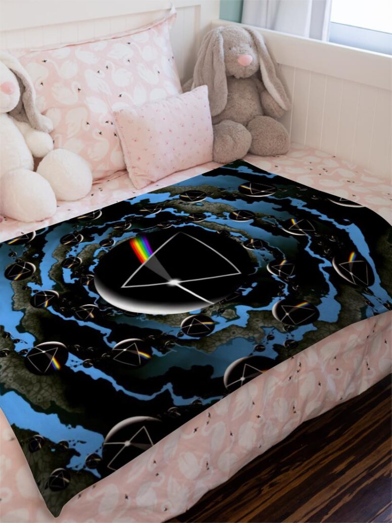 Good bye Blue Sky Dark Side Of the Moon Pink Floyd Velveteen Plush Blanket Good bye Blue Sky Dark Side Of the Moon Pink Floyd Velveteen Plush Blanket