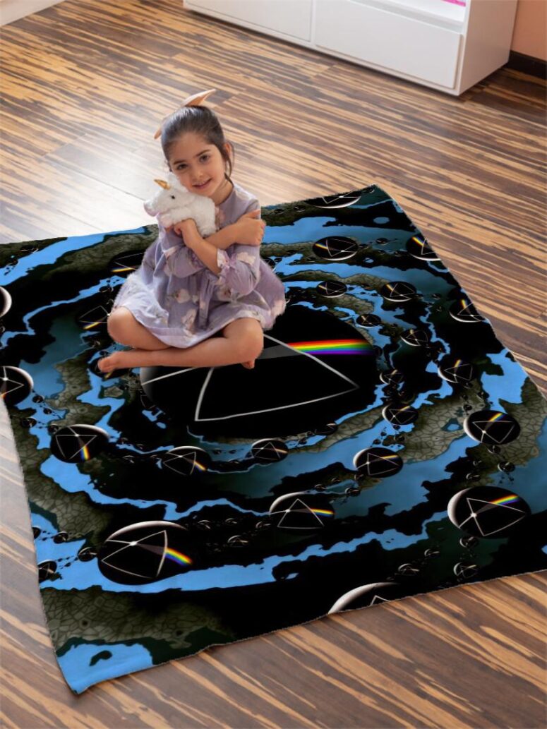 Good bye Blue Sky Dark Side Of the Moon Pink Floyd Velveteen Plush Blanket Good bye Blue Sky Dark Side Of the Moon Pink Floyd Velveteen Plush Blanket