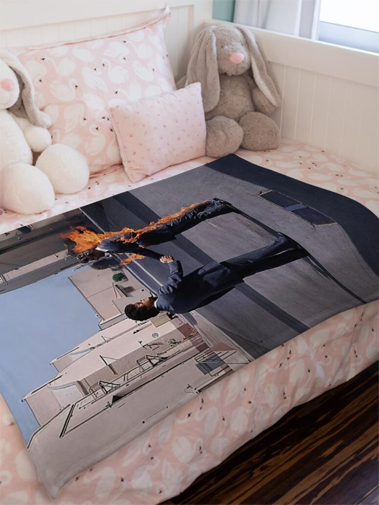 HandShake Wish You Were Here Pink Floyd Velveteen Plush Blanket
