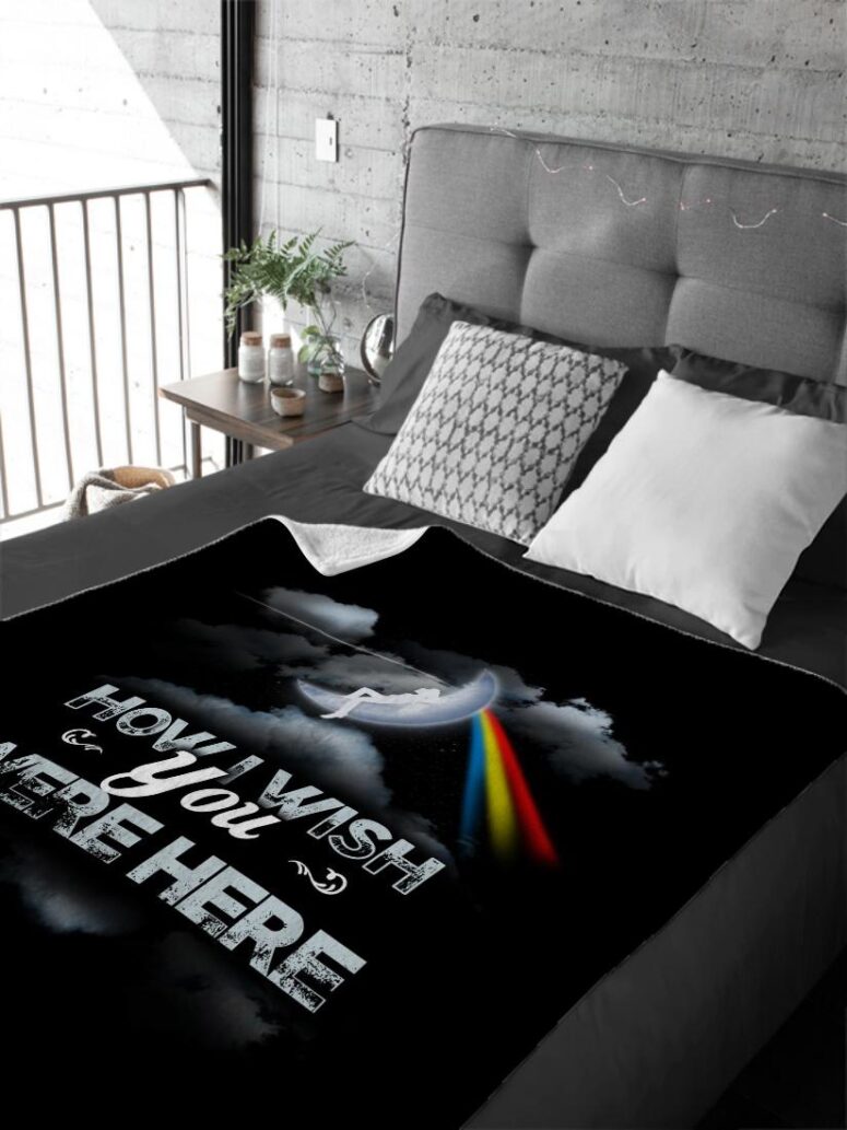 How Wish You Were Here Art Pink Floyd Velveteen Plush Blanket How Wish You Were Here Art Pink Floyd Velveteen Plush Blanket