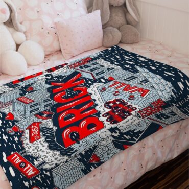 Just Brick In The Wall Pink Floyd Velveteen Plush Blanket