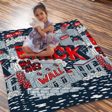 Just Brick In The Wall Pink Floyd Velveteen Plush Blanket