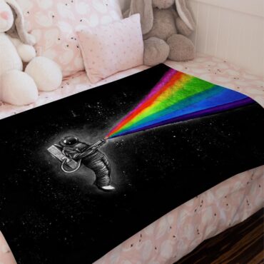 Just Remember To Fall in Love Pink Floyd Velveteen Plush Blanket