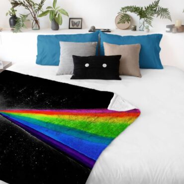 Just Remember To Fall in Love Pink Floyd Velveteen Plush Blanket
