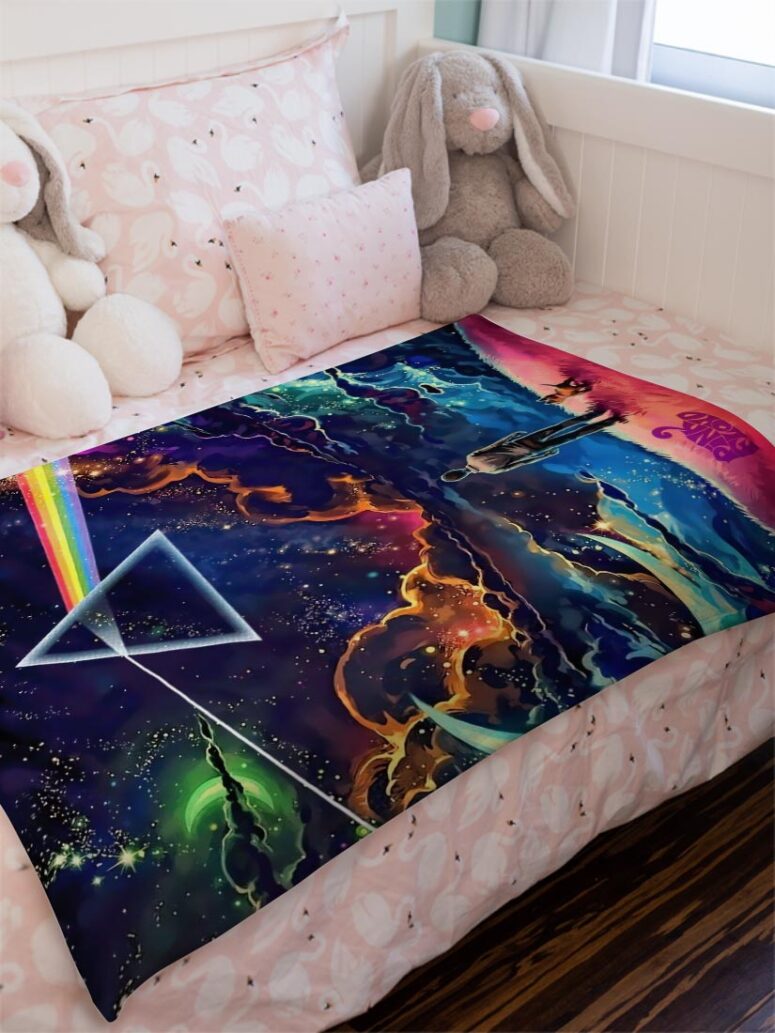 Looking For Dark Side Of The Moon Pink Floyd Velveteen Plush Blanket