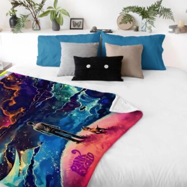 Looking For Dark Side Of The Moon Pink Floyd Velveteen Plush Blanket