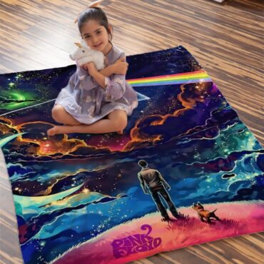 Looking For Dark Side Of The Moon Pink Floyd Velveteen Plush Blanket