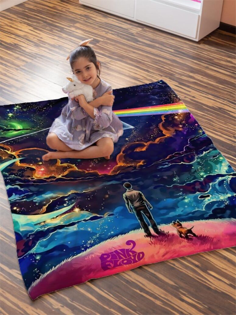 Looking For Dark Side Of The Moon Pink Floyd Velveteen Plush Blanket