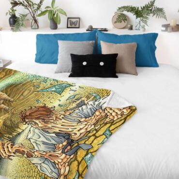 Money Hand Drawing Art Pink Floyd Velveteen Plush Blanket