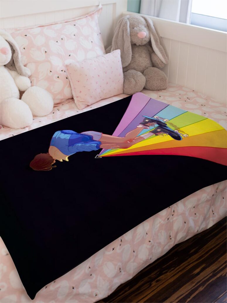 Moving to DSOTM Pink Floyd Velveteen Plush Blanket Moving to DSOTM Pink Floyd Velveteen Plush Blanket