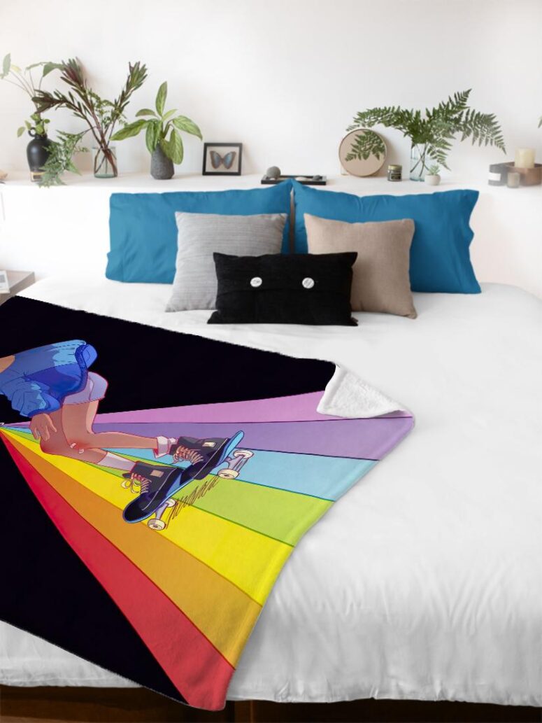 Moving to DSOTM Pink Floyd Velveteen Plush Blanket Moving to DSOTM Pink Floyd Velveteen Plush Blanket