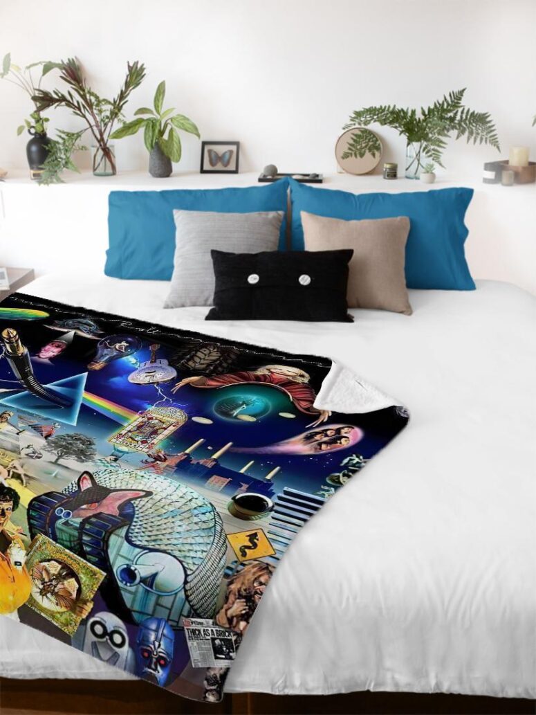Music is always by your side Pink Floyd Velveteen Plush Blanket Music is always by your side Pink Floyd Velveteen Plush Blanket