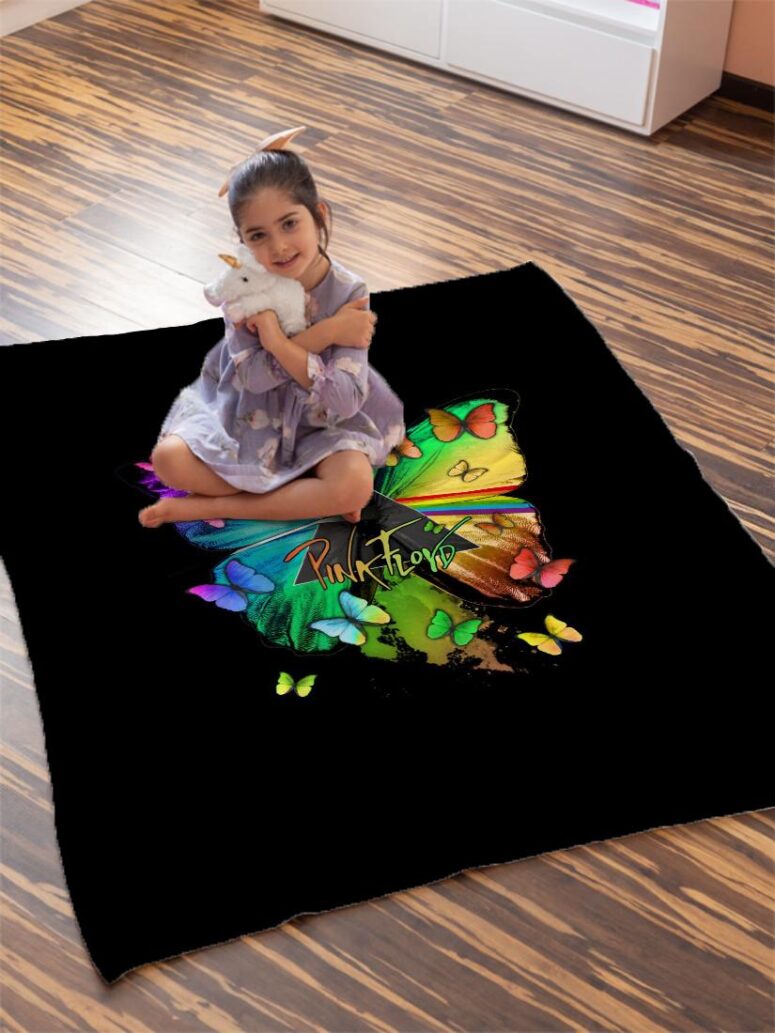 Nick Mason Butterfly x Dark Side Of The Moon Pink Floyd Velveteen Plush Blanket Nick Mason Butterfly x Dark Side Of The Moon Pink Floyd Velveteen Plush Blanket