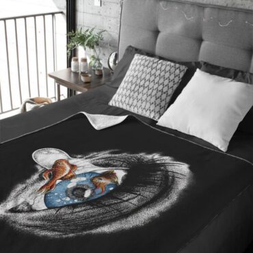 Not The Devil Wish You Were Here Pink Floyd Velveteen Plush Blanket