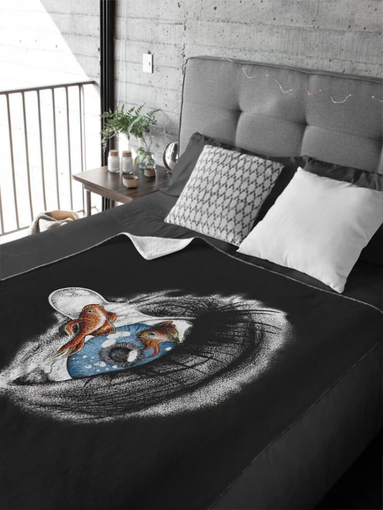 Not The Devil Wish You Were Here Pink Floyd Velveteen Plush Blanket