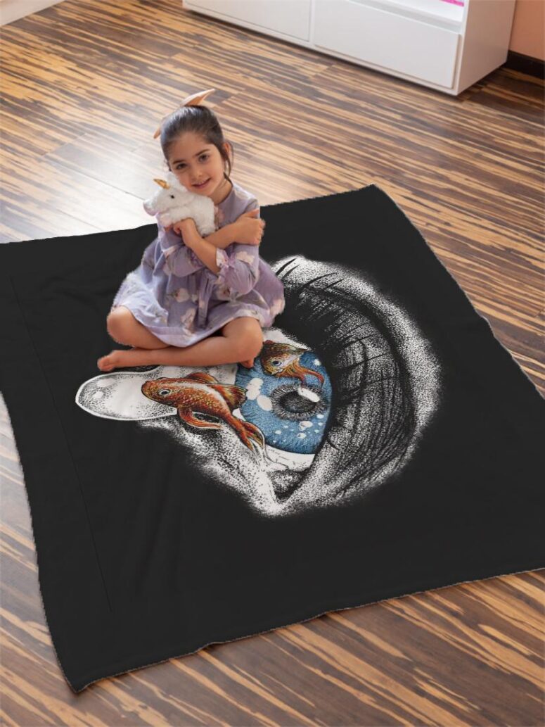 Not The Devil Wish You Were Here Pink Floyd Velveteen Plush Blanket