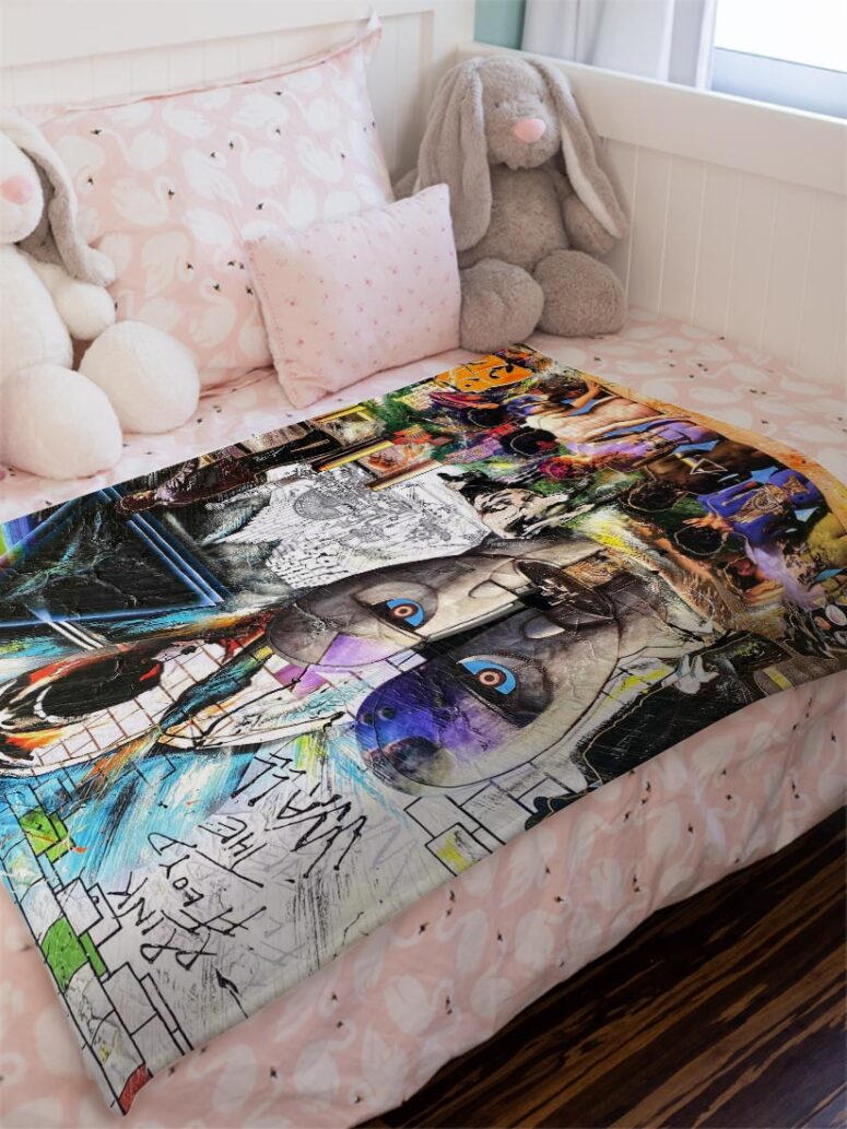 Pink Floyd Psychedelic Rock Album Cover Velveteen Plush Blanket