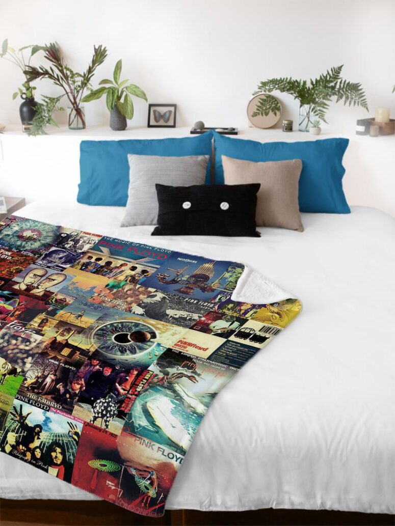 Pink Floyd Albums Collage Velveteen Plush Blanket Pink Floyd Albums Collage Velveteen Plush Blanket