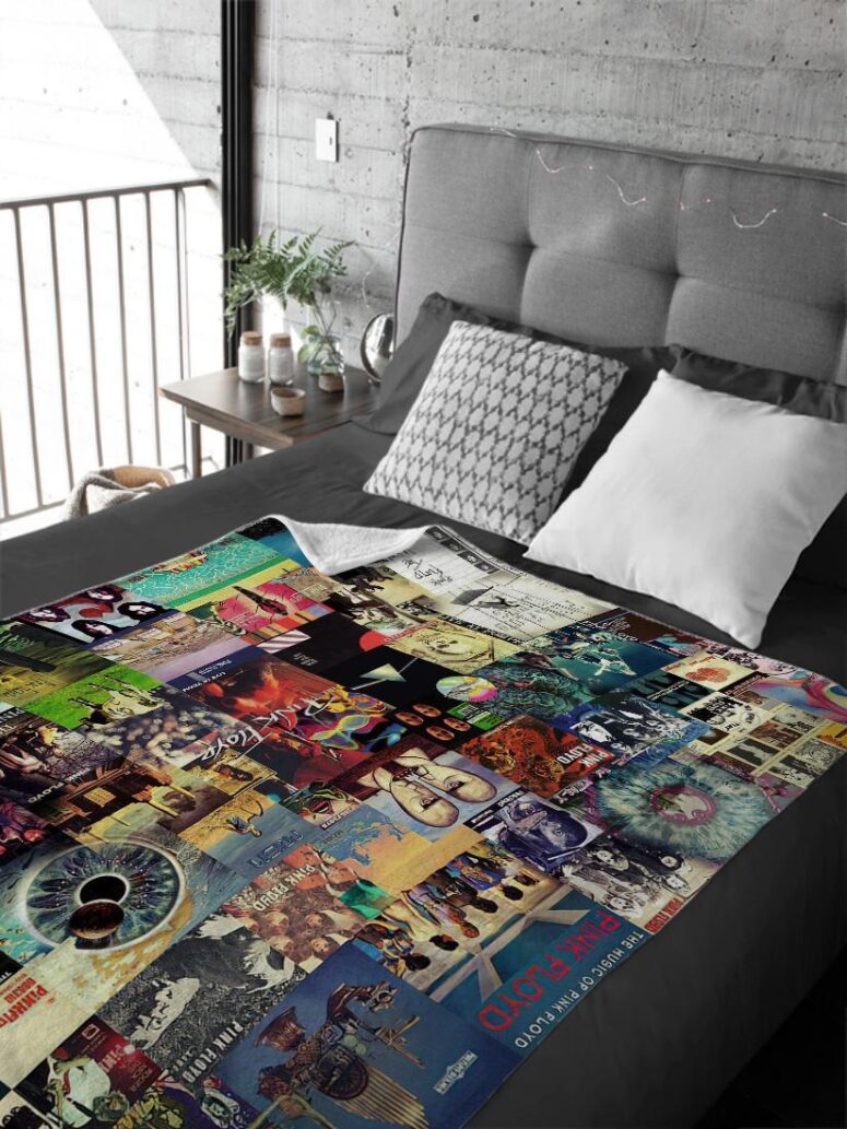Pink Floyd Albums Collage Velveteen Plush Blanket Pink Floyd Albums Collage Velveteen Plush Blanket