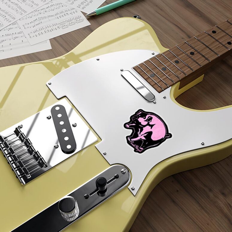 Pink Floyd Animals Black Stroke Kiss Cut Stickers