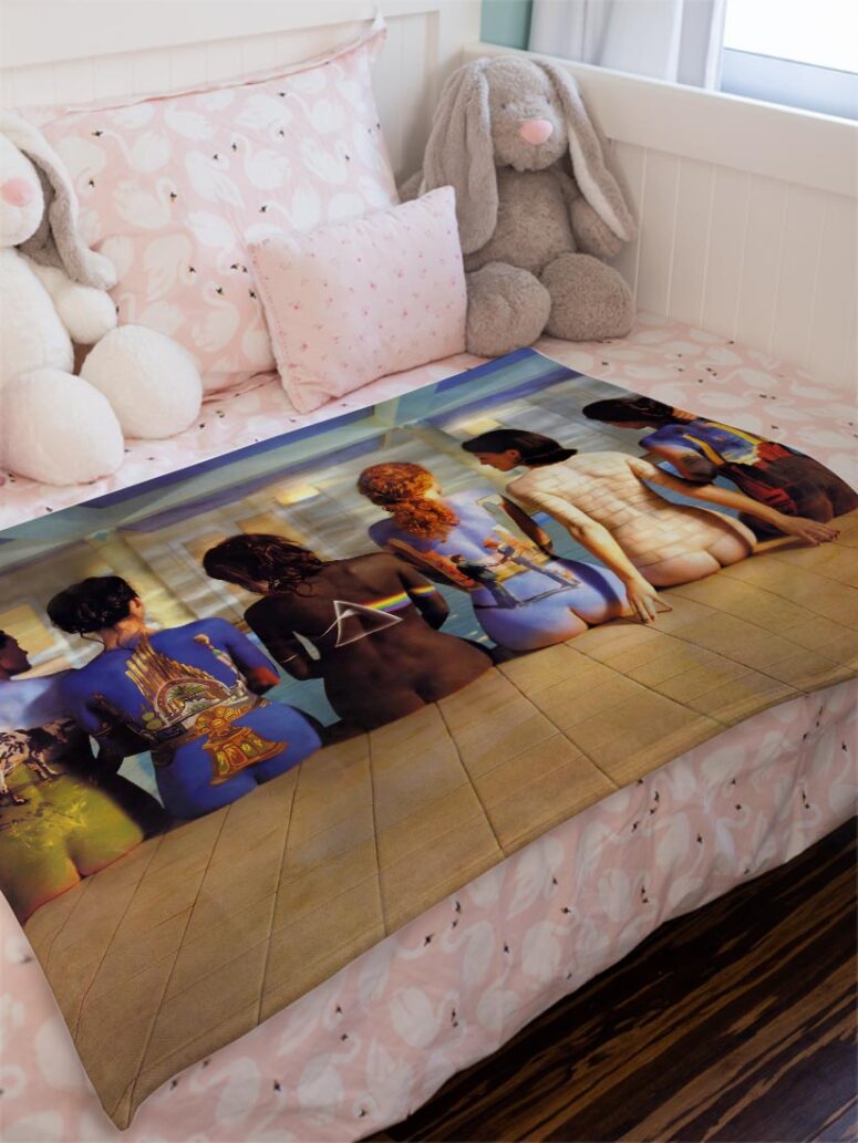 Pink Floyd Back Art Velveteen Plush Blanket