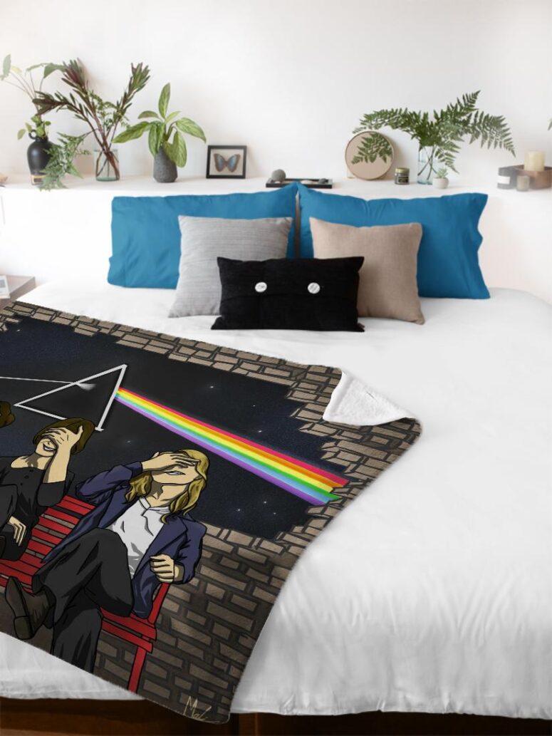 Pink Floyd Facepalm Velveteen Plush Blanket