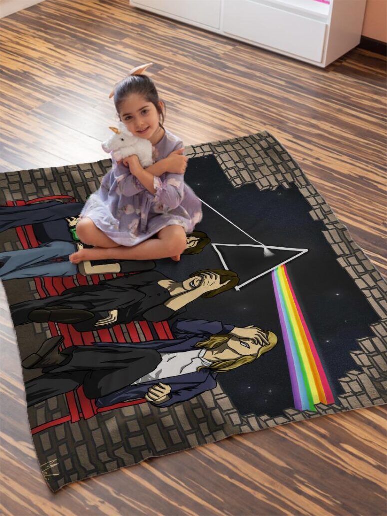 Pink Floyd Facepalm Velveteen Plush Blanket